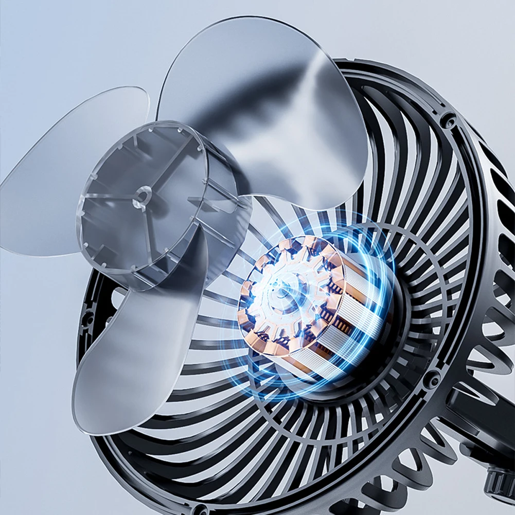 12 فولت/24 فولت الزجاج الأمامي مروحة مكتب 360 درجة قابل للتعديل شفط كأس مبرد السيارات 3 سرعات لوحة سيارة مروحة السيارات رئيس واحد مروحة #5