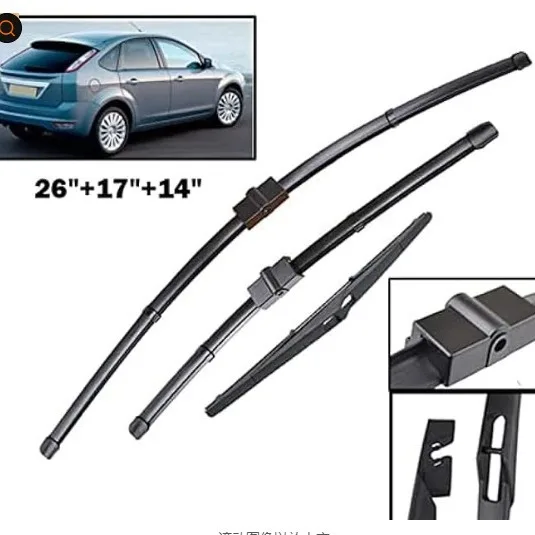 

Suitable for Ford Focus 2005-2011 Front wiper rear wiper blade set windshield front and rear wiper wiper