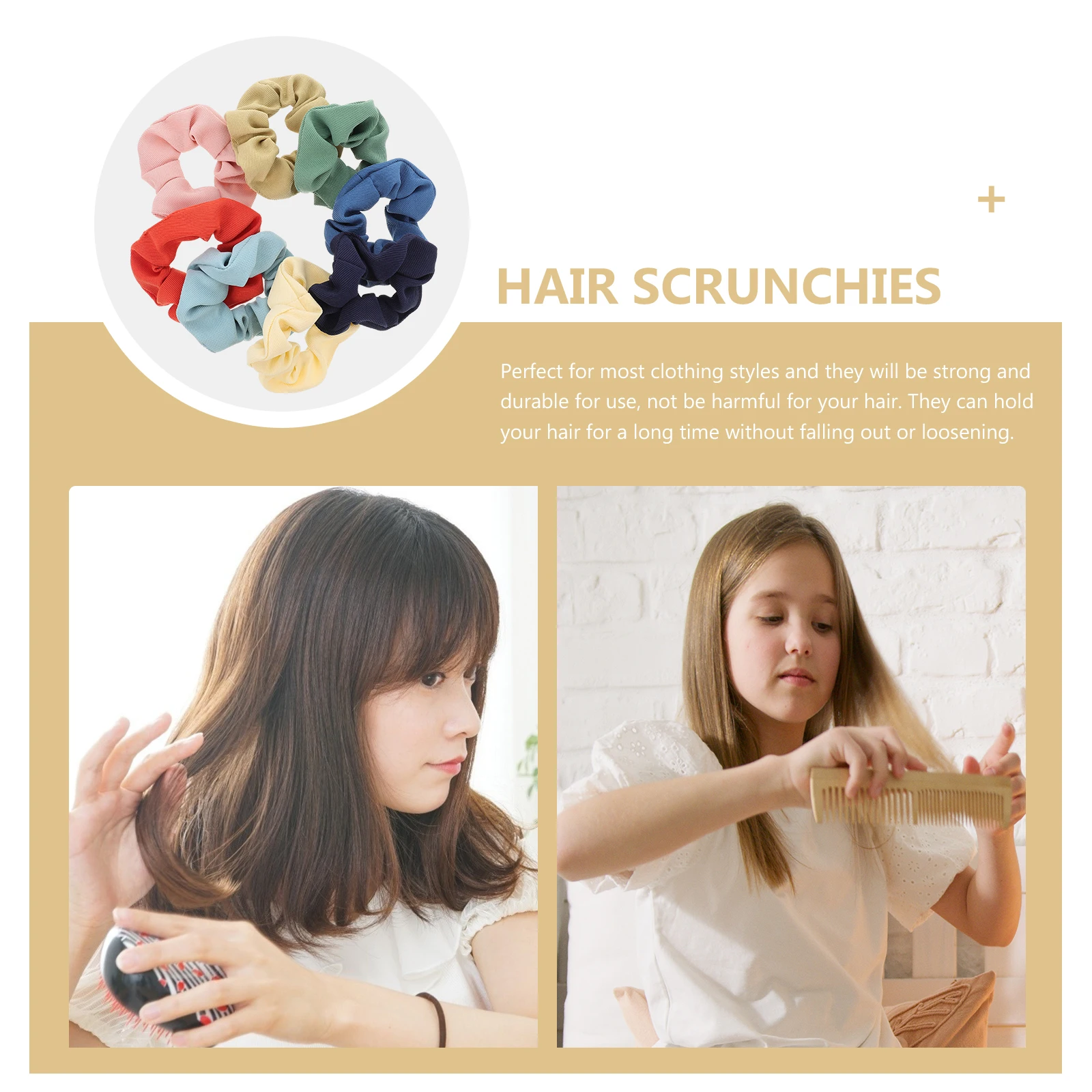 

8pcs Large Soft Elastic Ties Accessories Women Scrunchies For Stylish Hair Accessories Durable Scrunchies For Hair Use