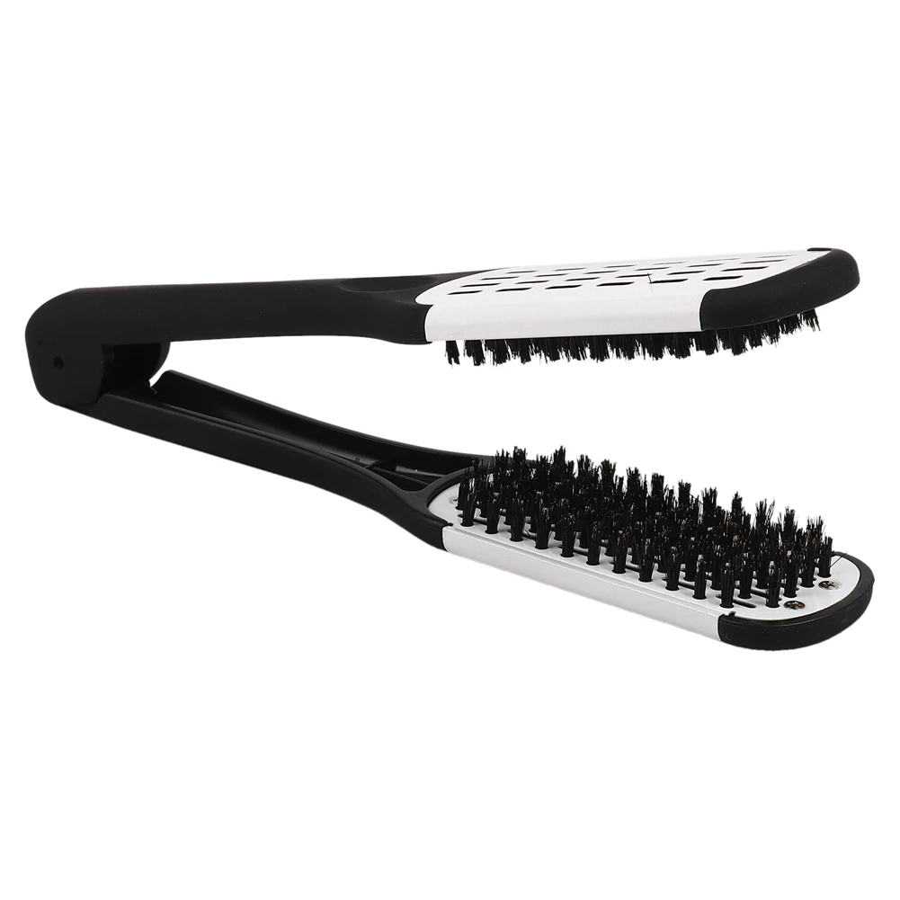AA49 2X Professional Straightening Brush Hairdressing Tool Double-Sided Brush Hair Straightening