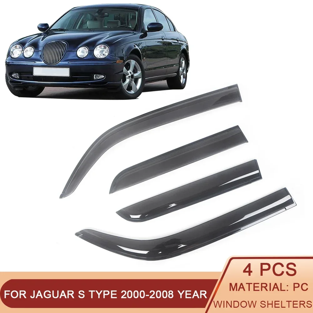 

For Jaguar S-Type XJ6 XJ8 XJ12 1995-2008 Car Side Window Visor Sun Rain Guard Shade Protector Cover Sticker Accessories