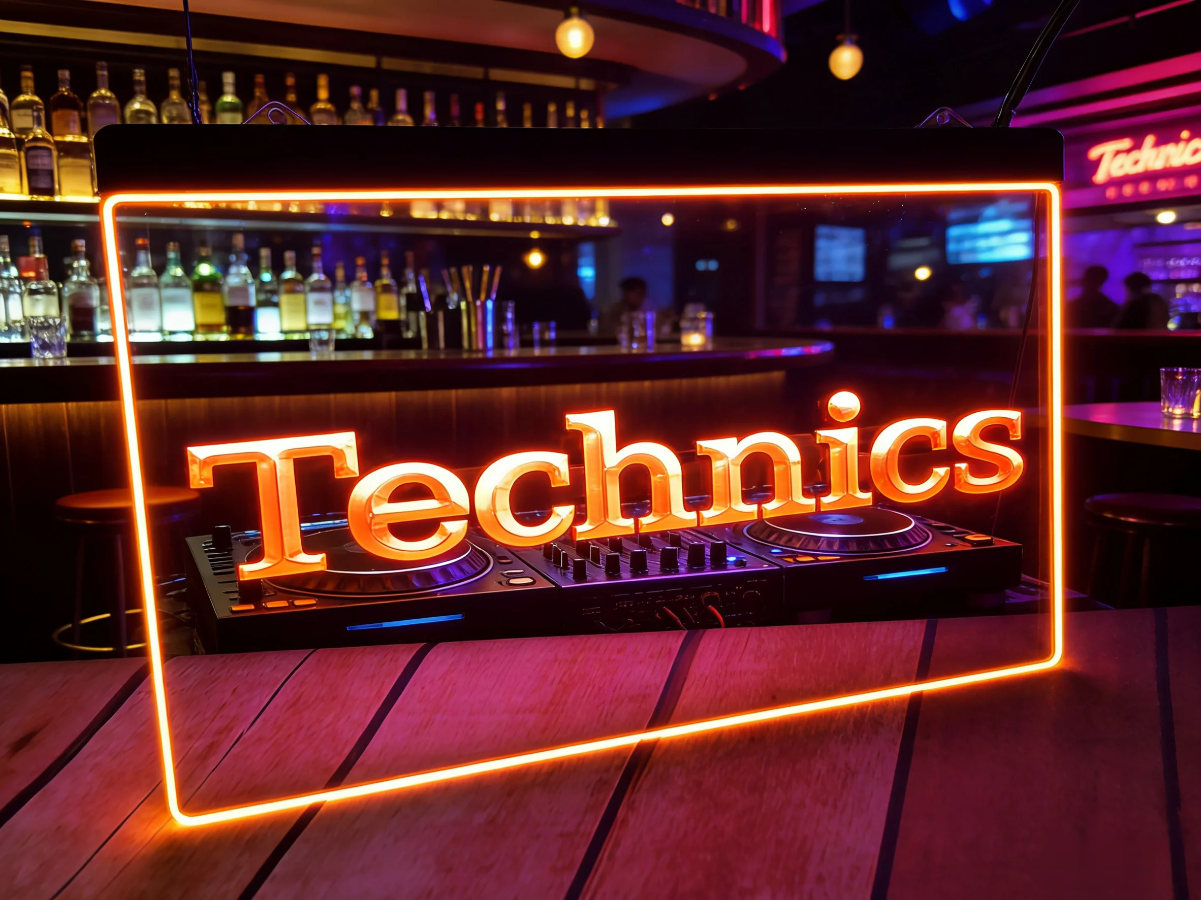 Technics LED Neon Sign 3D Carving Wall Art for Home,Room,Bedroom