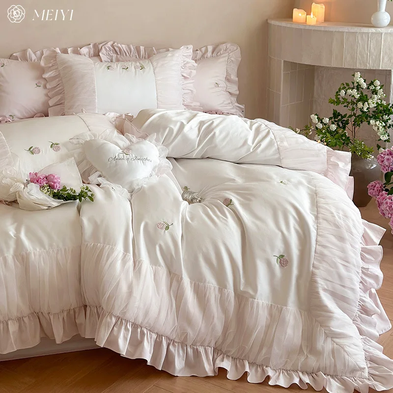 

Customizable French Premium Staple Cotton Sheet Four-piece Set