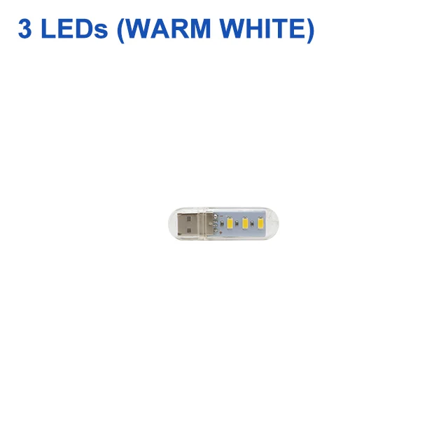 Mini USB LED Night Light, 3-24 LEDs