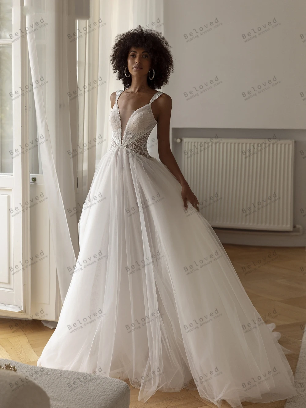 Elegante Brautkleider einfache A-Linie Brautkleider Tüll abgestufte boden lange Roben für formelle Party 2023 vestidos de novia 2024