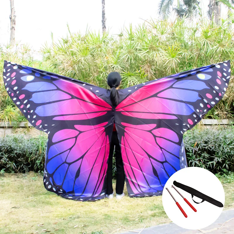 

Крылья бабочки для танца живота, танцевальная одежда для выступлений, сценическая одежда, женский реквизит для танцовщицы, костюм для танца живота для детей и взрослых, подвижный костюм для косплея