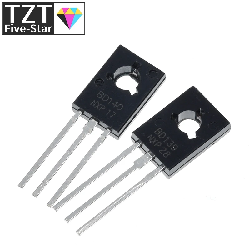 TZT 10PCS BD139 BD140 ( 5PCS BD139 + 5PCS BD140 ) TO126 TO-126 new voltage regulator IC