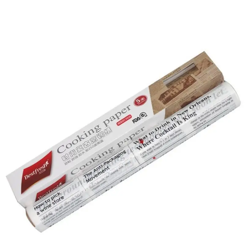 Vintage Newspaper Baking Paper Food Grade Silicone Oil Paper Non Stick Heat Resistant Liner for Oven Baking Food Wrapping
