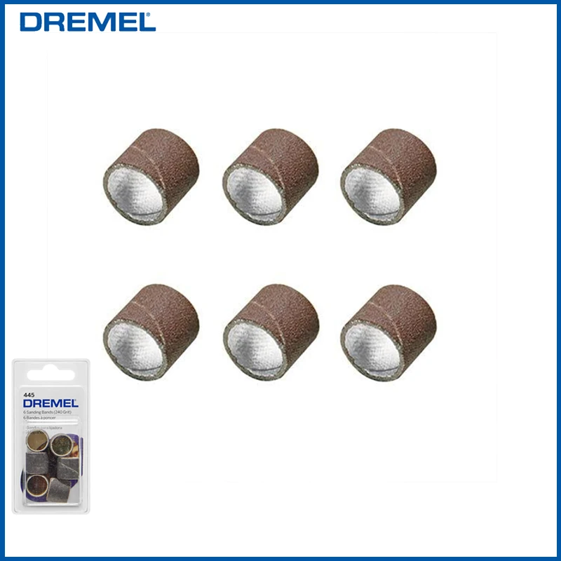 

Dremel 445 1/2" 240 grit Rotary Tool Sanding Bands Match With EZ407 Removing Rust For Shaping And Smoothing Wood Fiberglass