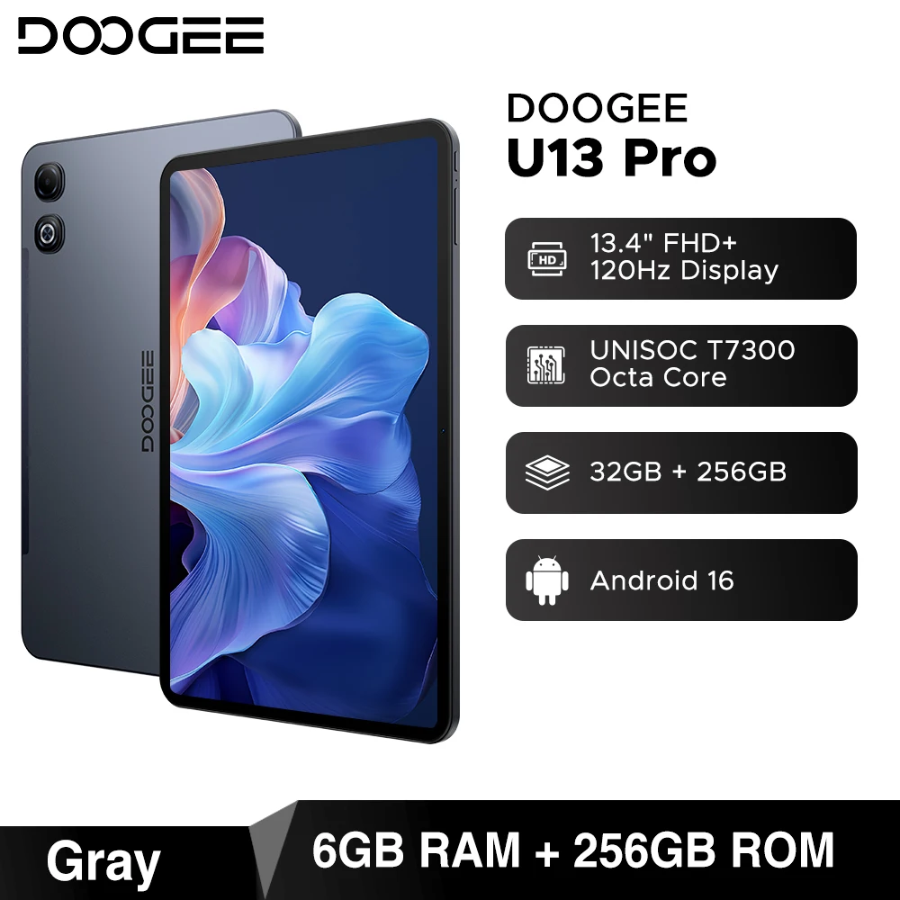Global Version DOOGEE U13 Pro Tablet PC Android 16 Gemini AI 13