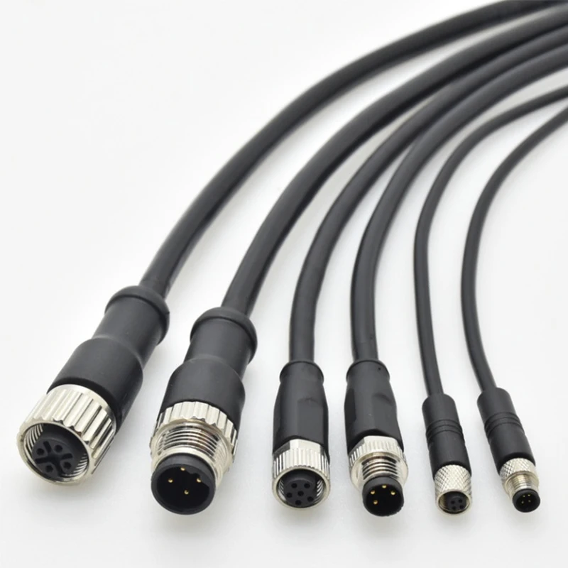 NMEA2000 M12 5Pin Aviation Plug Wire Waterproof IP67 5 Core Male to Female Extension Line 4A 60V Double Head Wired Connector