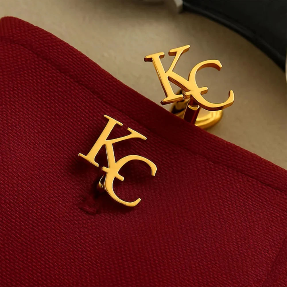 Custom Initial Letter Cufflinks Stainless Steel Personalized Monogram Alphabet Cuff Links Men Wedding Business Shirt JewelryGift