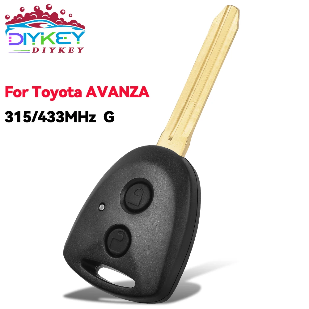 DIYKEY 2 przyciski OEM PCB 315 MHz 433 MHz Do Toyota AVANZA 2016 2017 2018 Wigo Grand Do Daihatsu Xenia Alza G Chip Zdalny pilot zdalnego sterowania