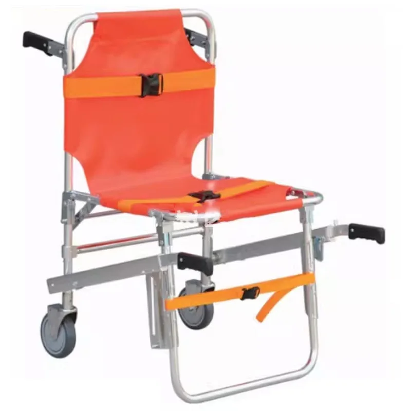 Wheeled Hand Cart for Stair Navigation Home Fire Emergency Evacuation Chair Ambulance Folding Hand Cart