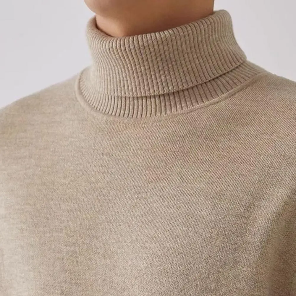 

New Winter Men Fleece Turtlenecks Sweaters Knitted Pullovers Man Solid Casual Sweaters High Quality Male Warm Pullovers Size 4XL