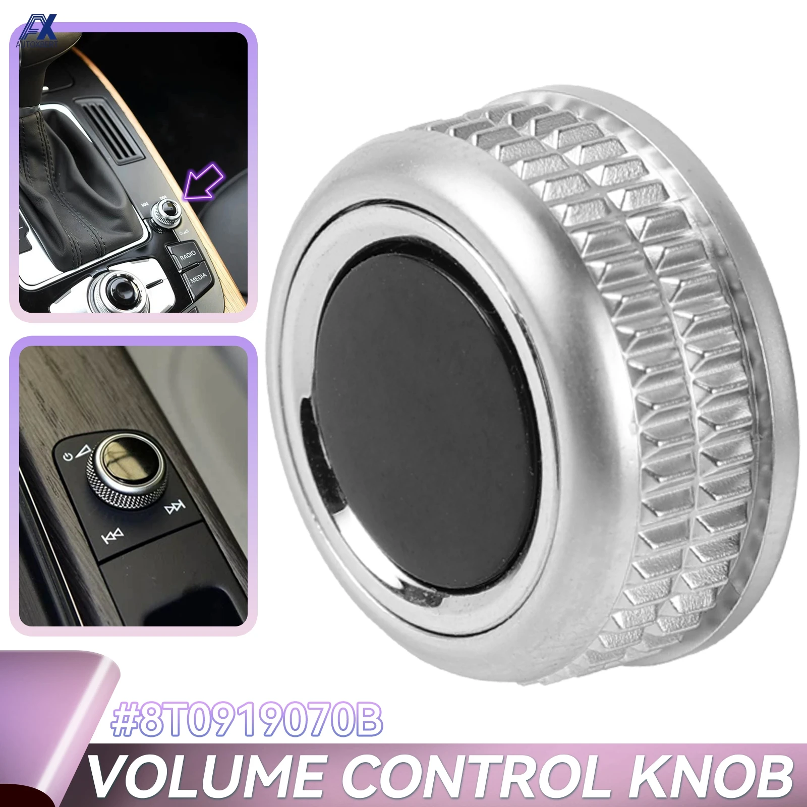 

Для Audi A4 A4L B8 S4 A5 S5 Q5 RS4 RS5 2010-2017 MMI Мультимедиа Ручка регулировки громкости Панель управления Кнопочный переключатель 8T 0919070 Б