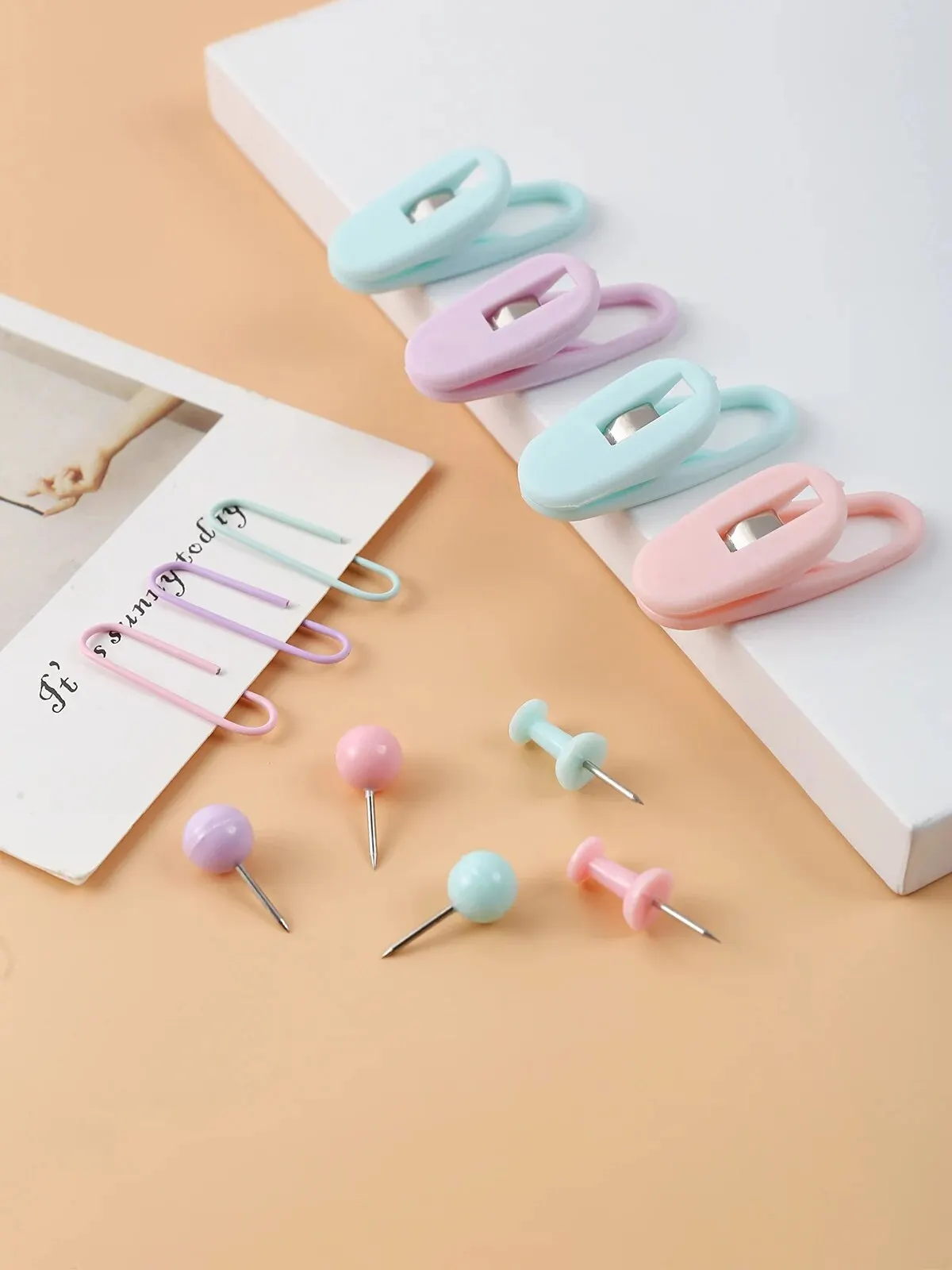 1 Set of Multifunctional Paper Clip Long Tail Clip I-shaped Nail Dovetail Clip Paper Clip H-shaped Nail Combination Set Office