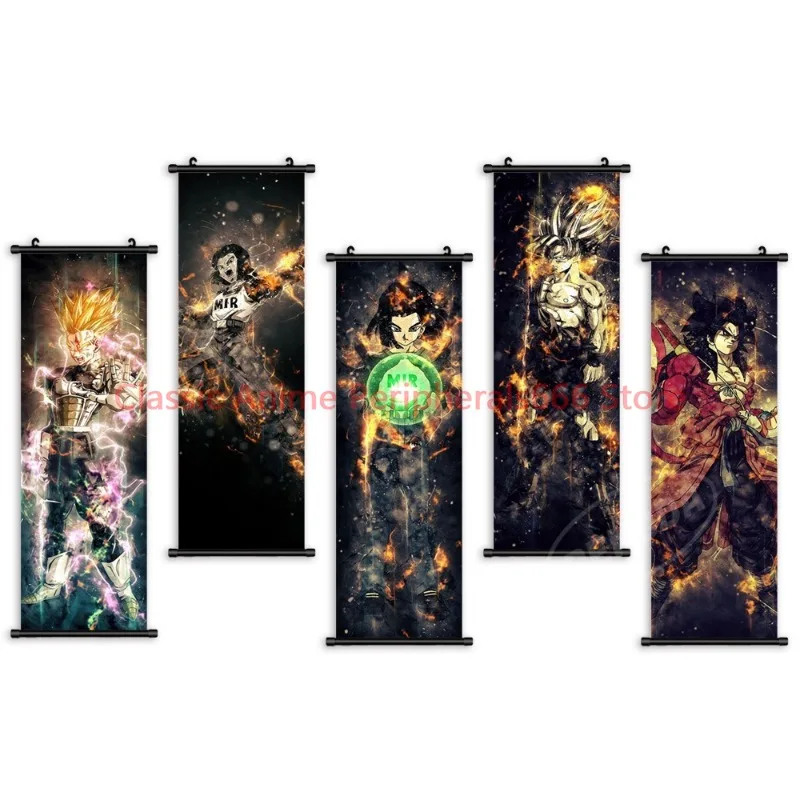 Dragon Ball Shenlong Wukong high-definition inkjet animation character Super Saiyan poster hanging hanging painting