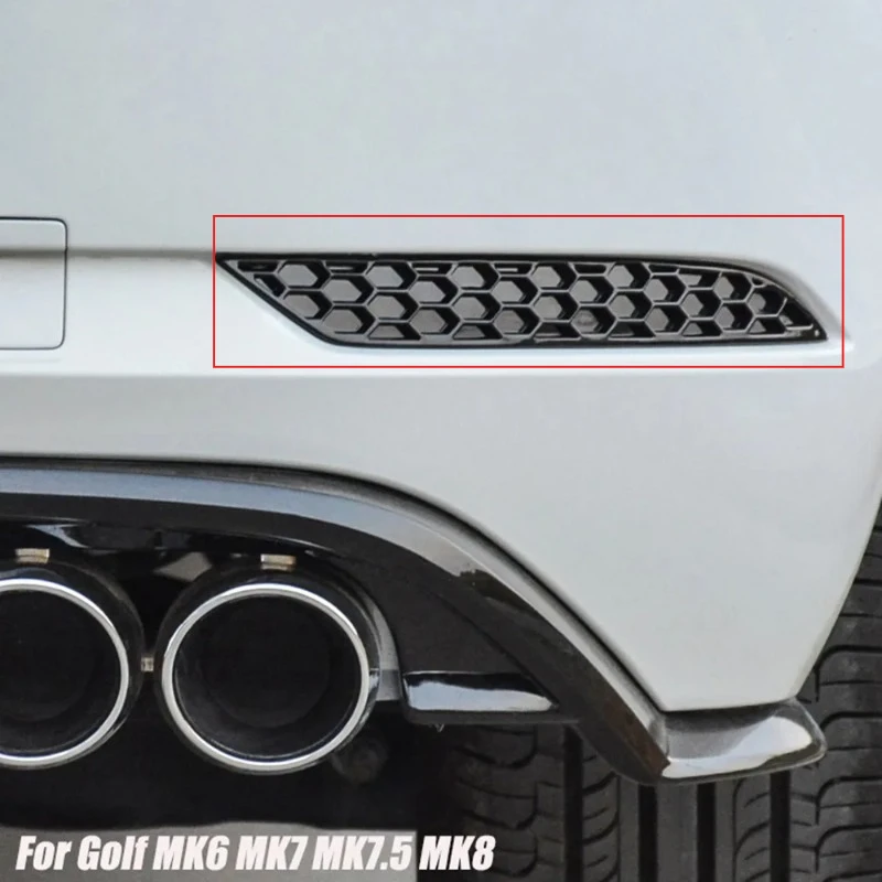 2pcs Rear Bumper Reflector Delete Cover For Volkswagen VW Golf MK8 MK7.5 MK7 MK6 TSI TDI GTI GTD R R-Line 2009-2023 Tuning