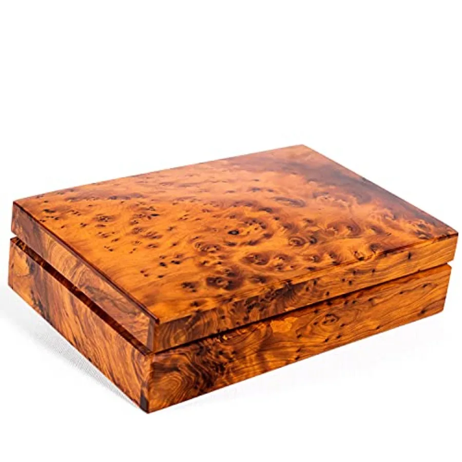 

Ручная резная деревянная многоцелевая декоративная художественная коробка на память, органайзер для хранения ювелирных изделий, большая деревянная коробка, антикварная (X-Large 2)
