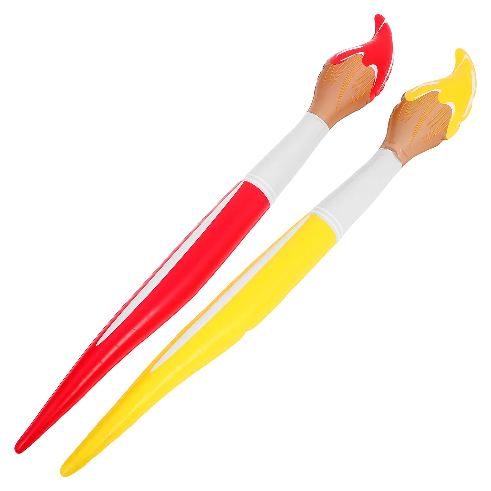 2 Pcs Balloons Inflatable Paintbrush Pvc Classroom Decorations Party Supply for Baby Shower