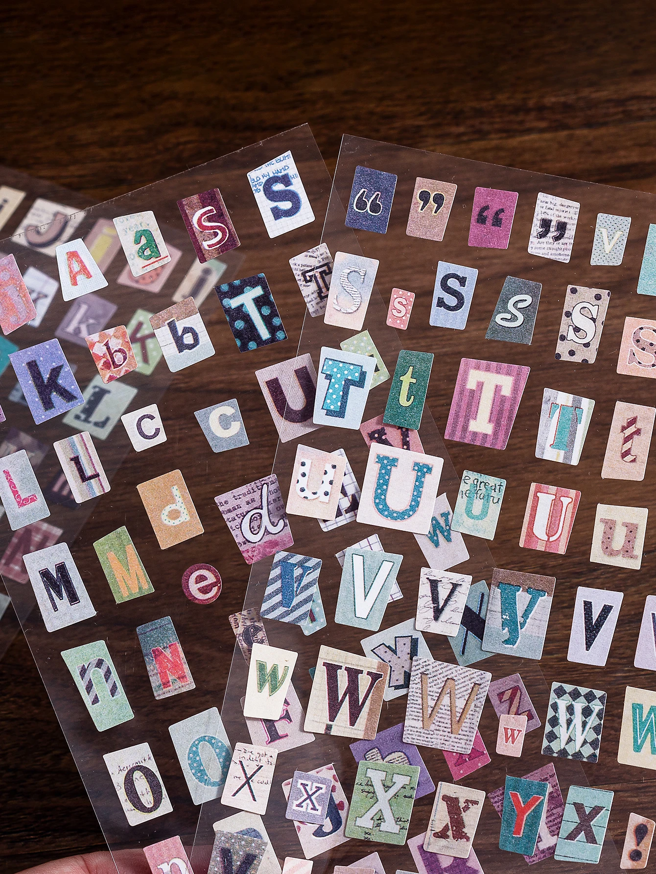 30 Blatt Vintage Goldfolie Alphabet- und Zahlen-Aufkleber-Set, DIY Journal-Dekoration, Niedliche Kunstgeschenke, Schulbedarf – Detail 12