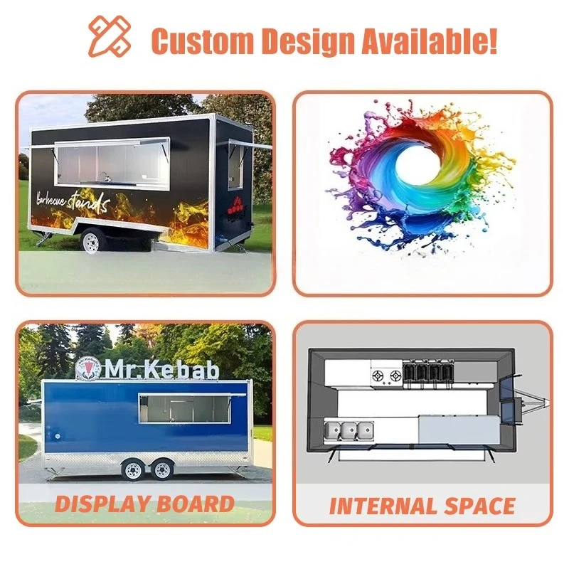 Multi-category Applicable Bakery Food Truck | Beautiful Towing Street Cart with Full Kitchen
