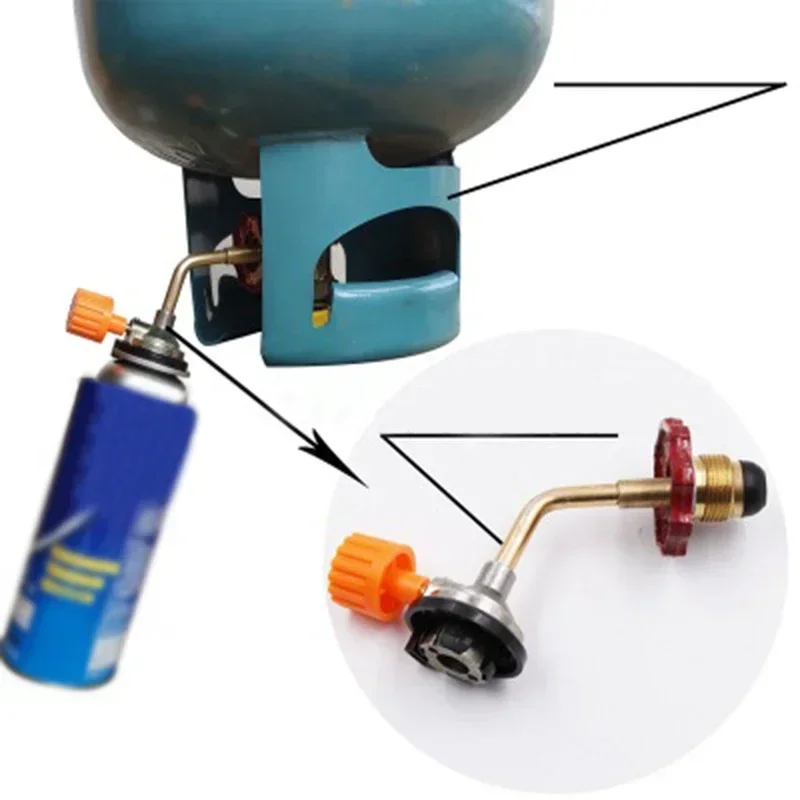 Metal Gas Stove Propane Refill Adapter Burner Outdoor Camping Gas Butane Cylinder Tank Coupler Refill Adapter Connector