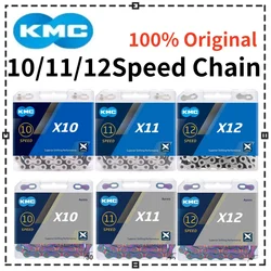 KMC X10 X11 X12 Road/MTB bicicletta argento nero Aurora catena 10v 11v 12v 118L 126L catena bici Curren per Shimano SRAM parti