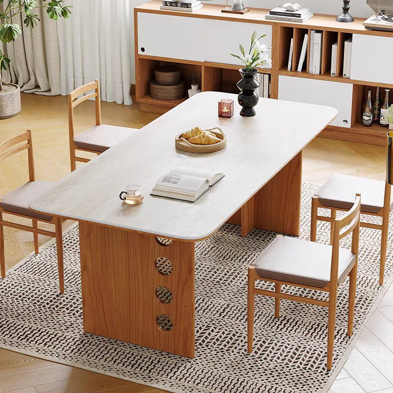 Moderno nórdico mesa de jantar acampamento newclassic designer incomum mesa de jantar luxo pequeno bonito madeira mesas de jantar móveis