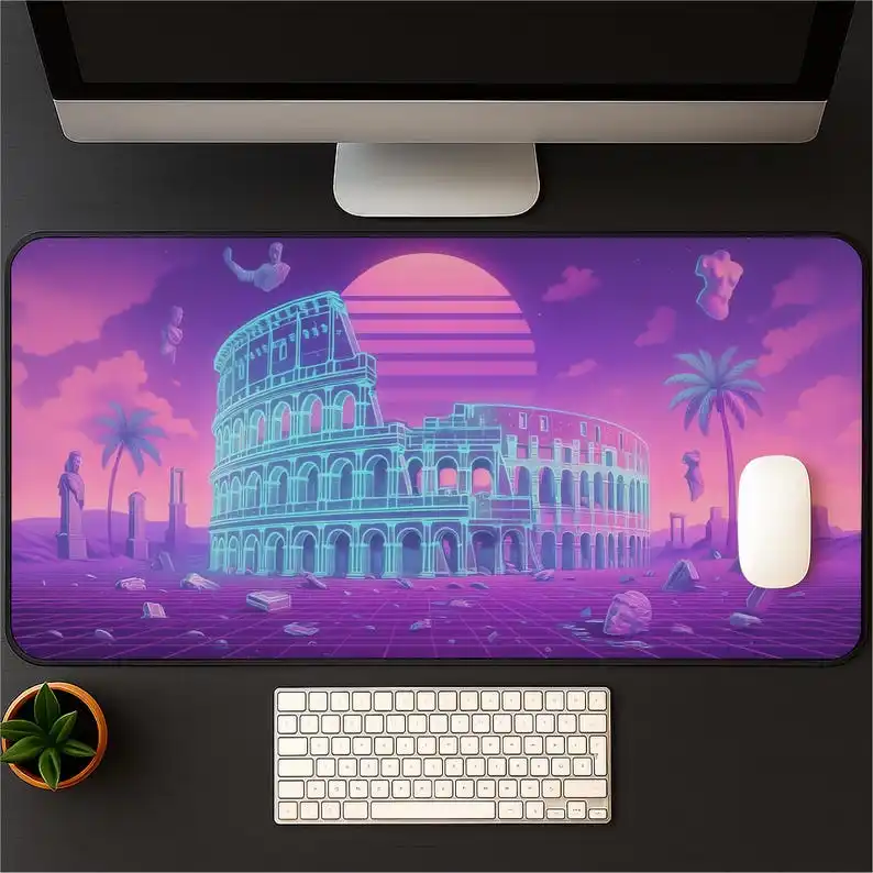 Colosseum Desktop Mats, Cute Kawaii Desktop Decoration, Art-style Desk Mats, Anime Deskmat, Perfect Gift for Friends XXL