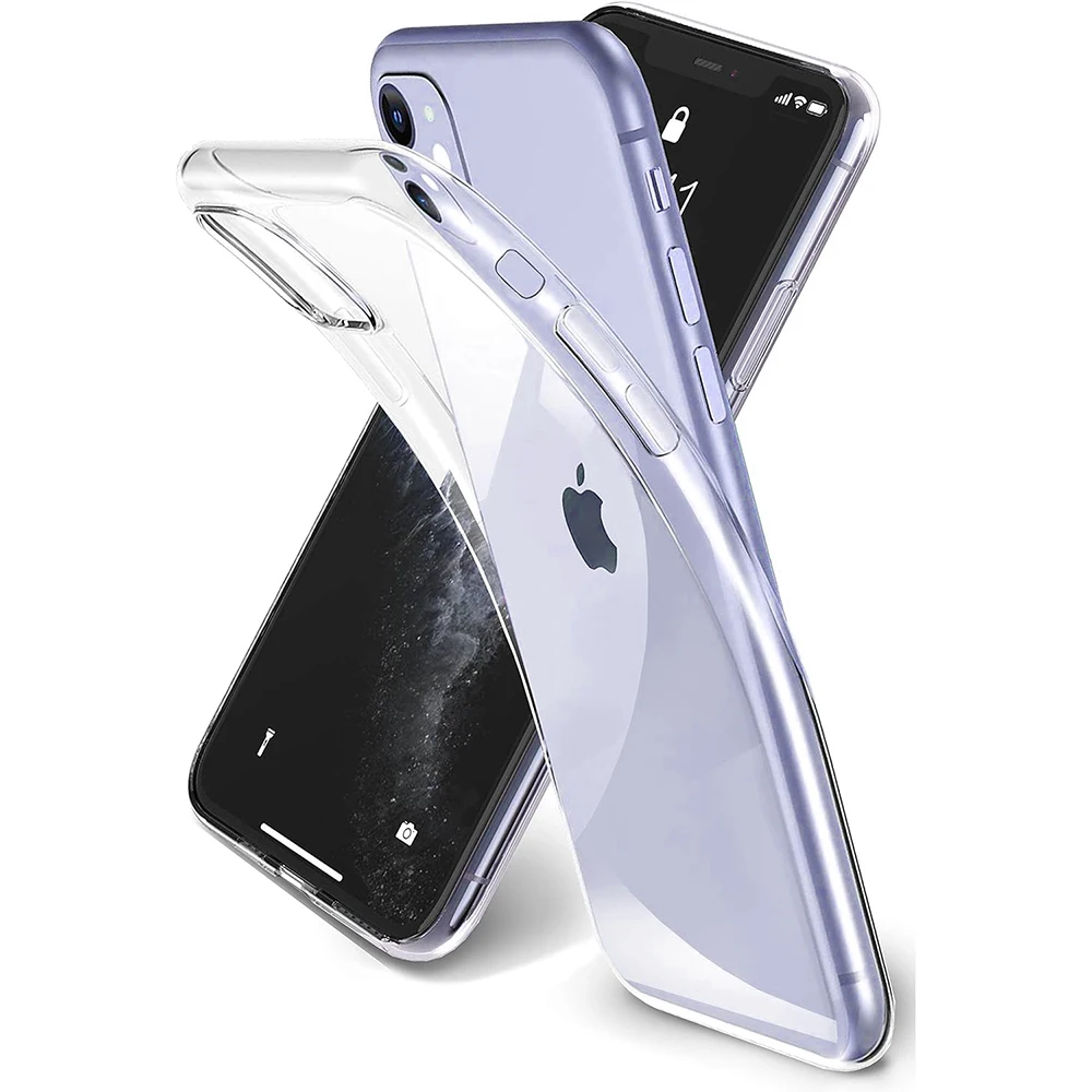 Silicone Ultra Thin Soft Case For iPhone 11 Crystal Clear Transparent Shell For Apple 11 Pro Max 11Pro 11ProMax Slim Back Cover