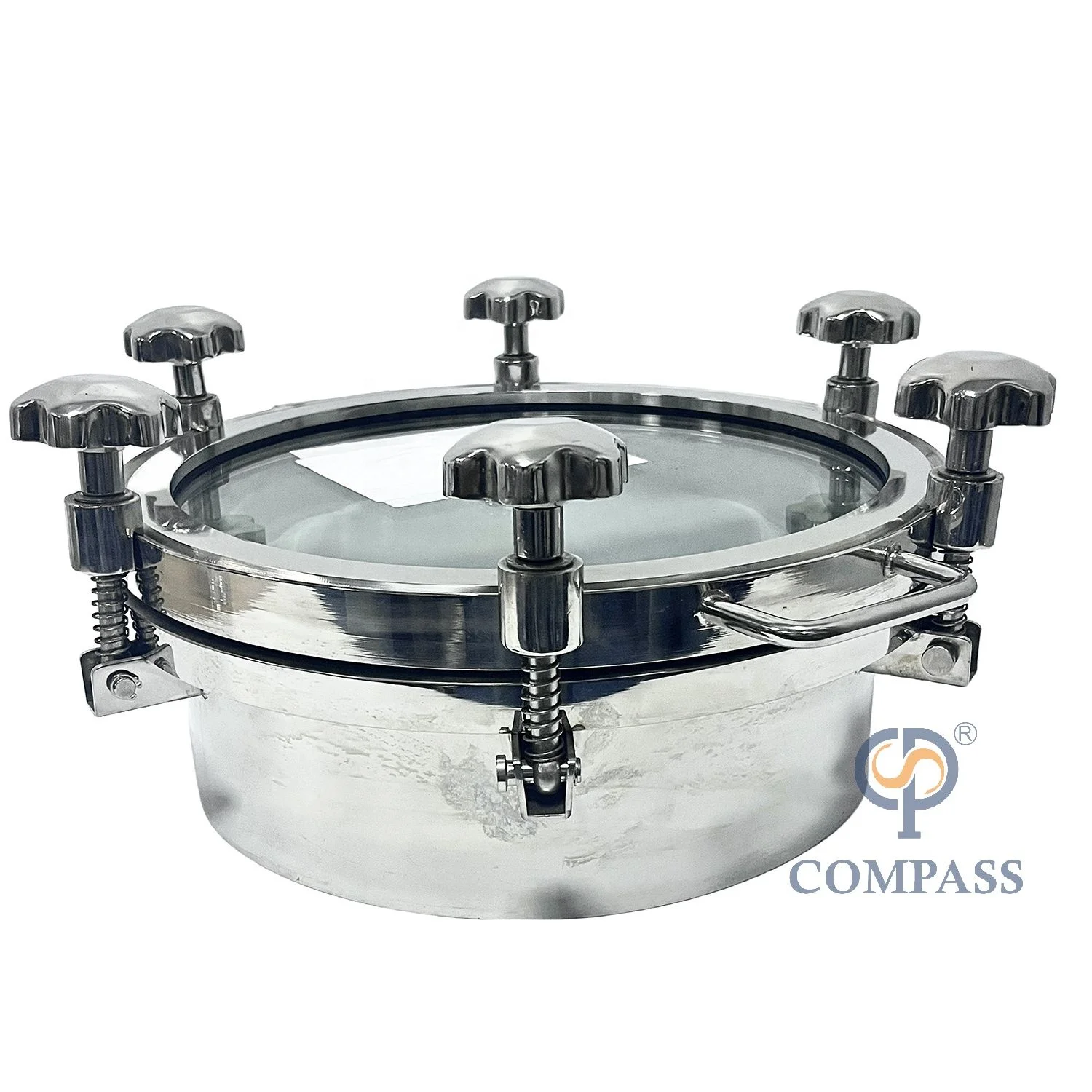 SS316L DN600 ثقب زجاجي صحي صحي من الفولاذ المقاوم للصدأ مع ضغط 3 بار #6