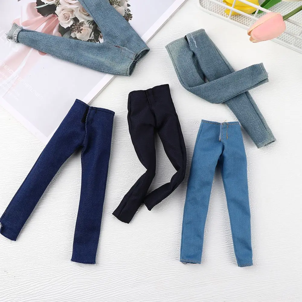 For 1:6 Scale Male Doll Pants Dolls Accessories Toy Clothes Mini Casual Jeans Boyfriend Doll Trousers Role Play Dress Up Game