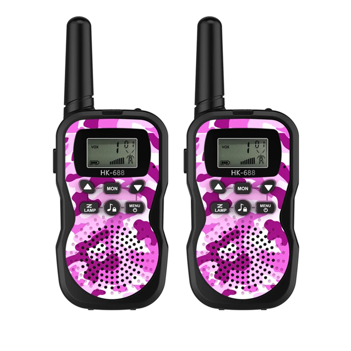 Walkie Talkies Rechargeable for Kids Long Range,Xmas Birthday Gift, Hiking Gear Camping Games Toys with Flashlight Pink