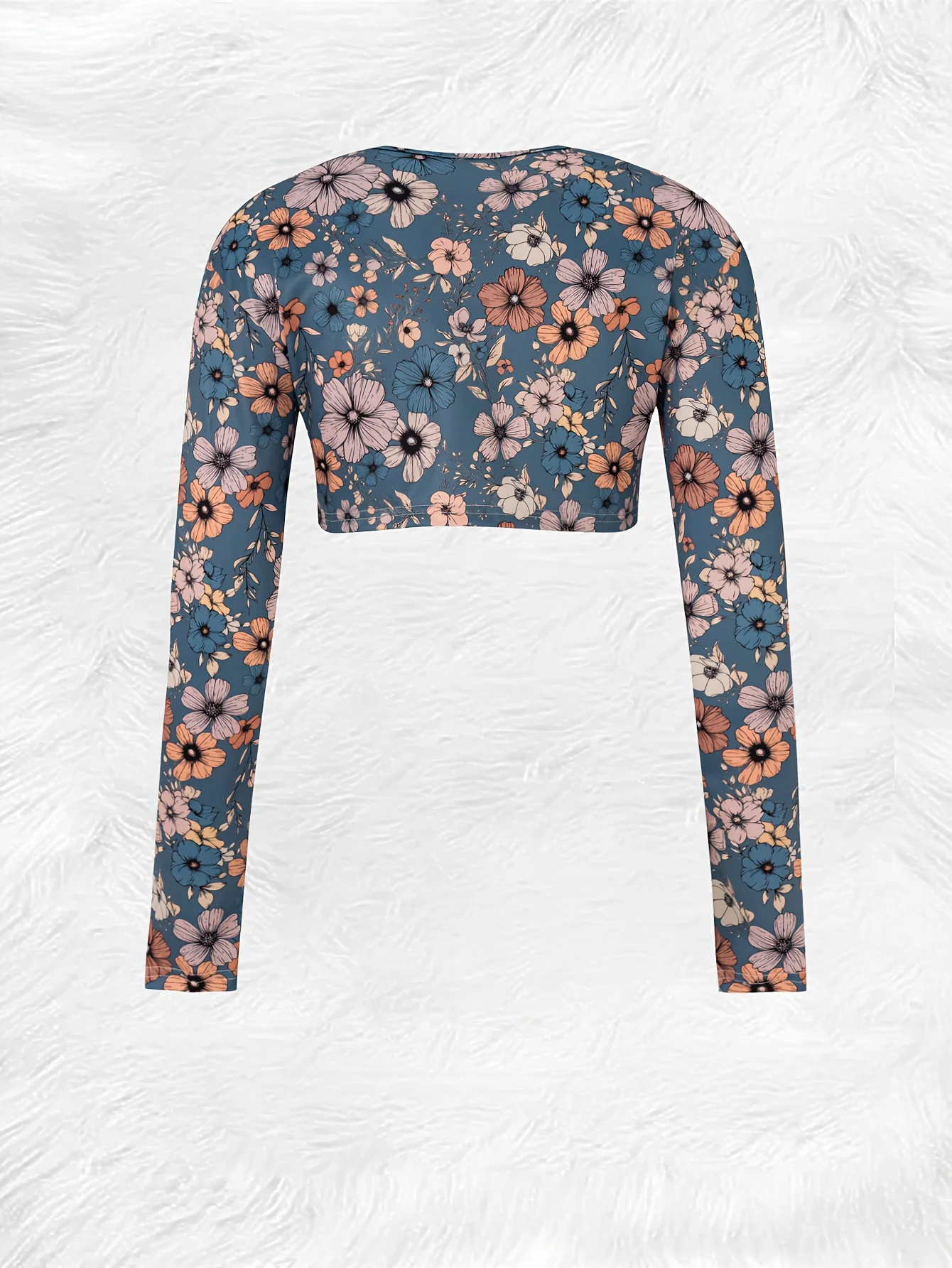 Printed Design Casual style floral pattern cardigan