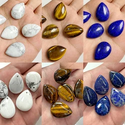 18x25mm Drop Water Shape Stone Cabochons Pendant Tiger Eye Lapis Lazuli Gems Cabochon Beads for Jewelry Making Rings Necklace