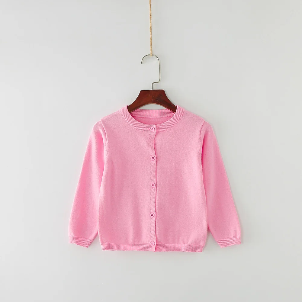 أطفال بالأزرار للفتيات 70-150 سنتيمتر سترة أبيض أسود طفل رضيع تريكو سترة ربيع الخريف القطن ملابس الأطفال