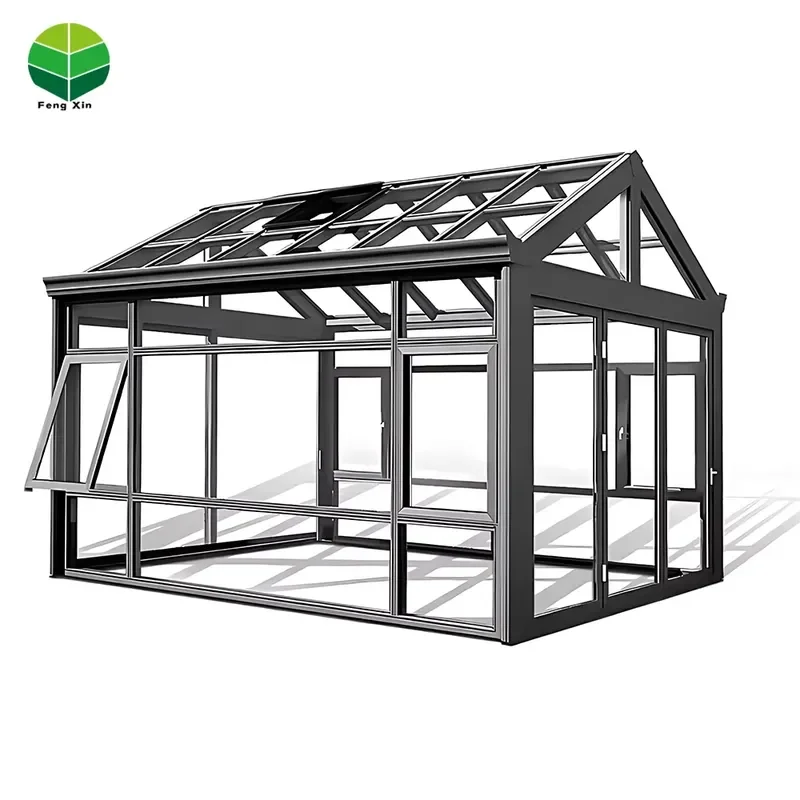 Complete Kit for Sunroom Glass House Outdoor Glass Conservatory House with Steel Roof Extendable for China Manufacturer
