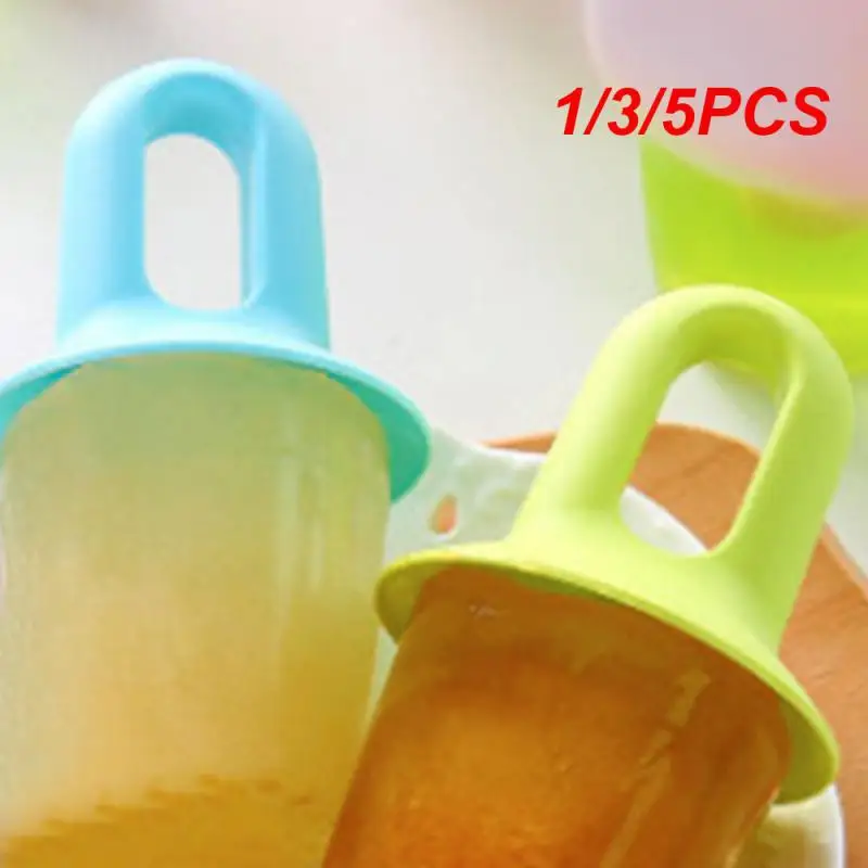 1/3/5PCS Ice Cream Mold Creative Blue/green Food Supplement Tools Ice Pops Mold Food Grade Fruit Shake Accessories