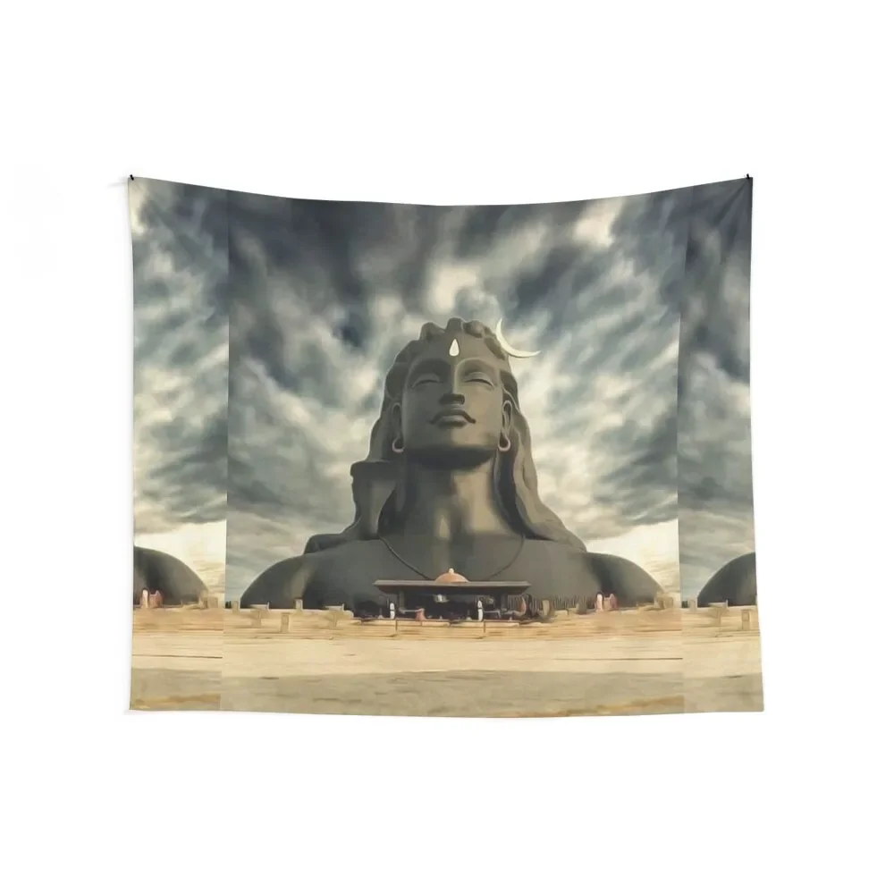 Isha Adi Yogi -Shiva statue -Mahadeva Tapestry Room Decor Cute Tapestry