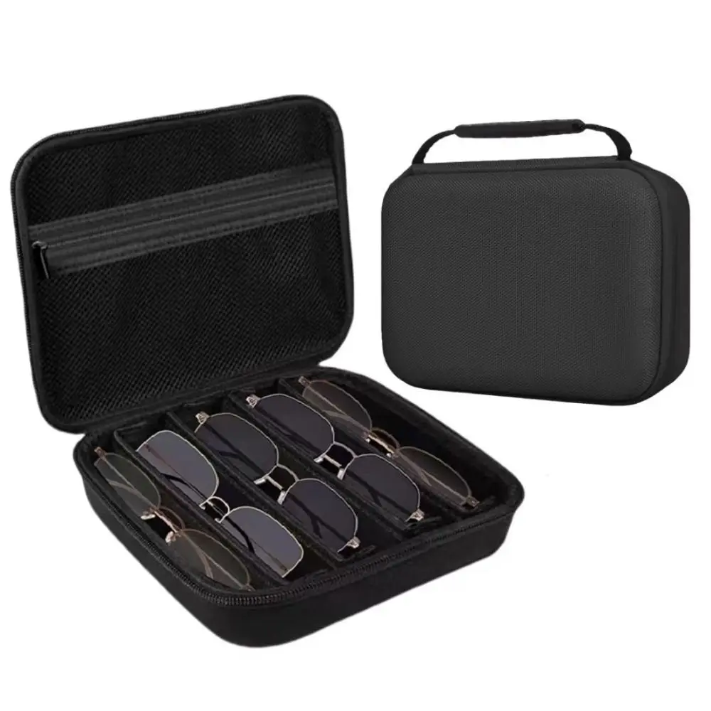 

Прочный чехол для очков с 4/5/7/8 слотами, твердый корпус, устойчивый к давлению чехол для солнцезащитных очков, портативный ящик для хранения очков для женщин и мужчин
