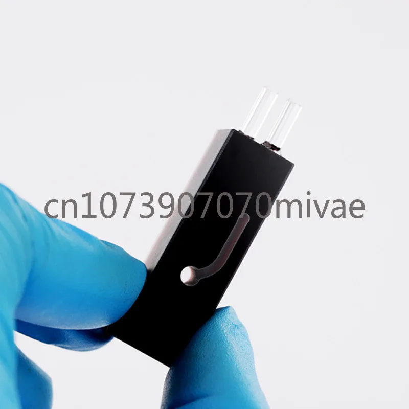 خلية تدفق الكوارتز الصغيرة 48ul نقل الضوء العالي واجهة أنبوب زجاجي 10 مم خلية تدفق الأشعة فوق البنفسجية