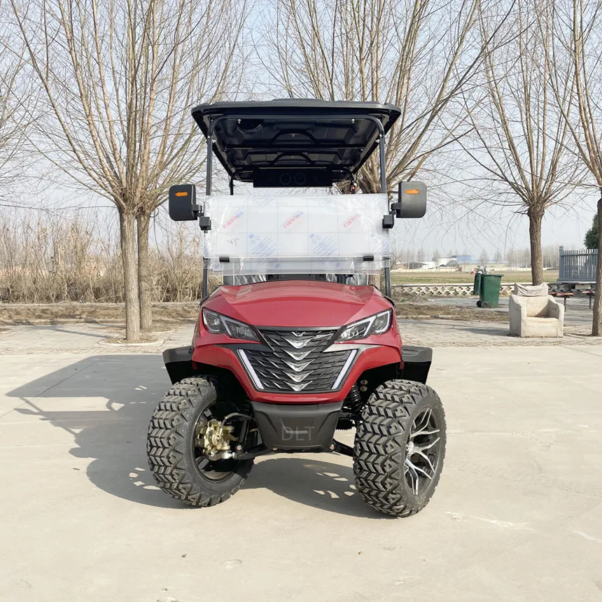 Hot Sale Design Lithium Battery Electric Golf Cart 4 Wheelers Car Adult Cheap 12-Inch Off-Road Tires With Aluminum Alloy Wheels