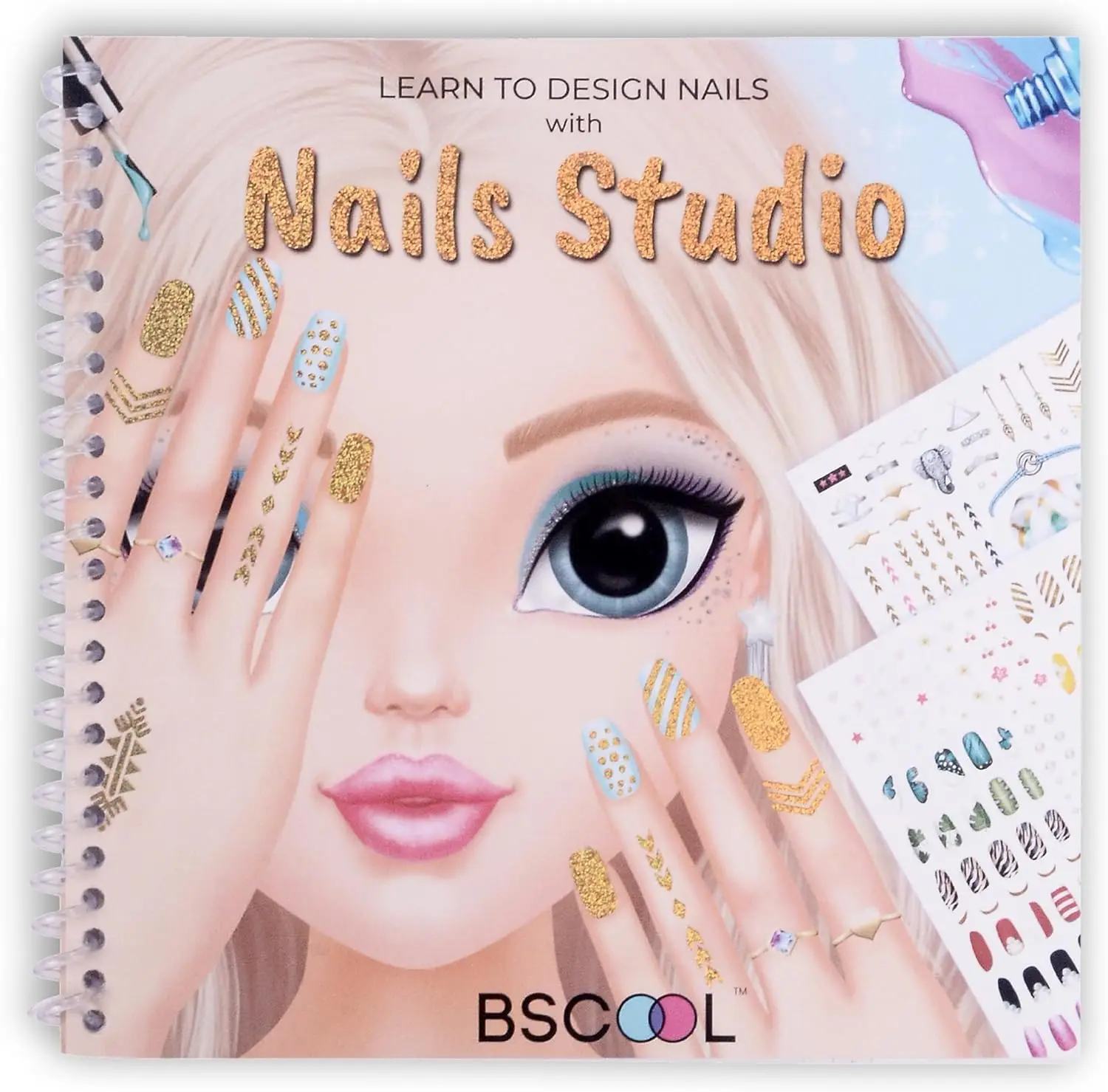 

Fashion Design Sketchbook for Kids 5+, Drawing & Coloring Activity Book with Stickers, Nail Design Book, Easter Gift for Girls