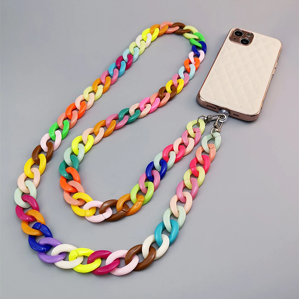 

110cm Cell Phone Lanyard Anti-lost Phone Lanyard Rope Neck Strap Colorful Portable Cell Phone Chain Accessories Gifts Outdoor