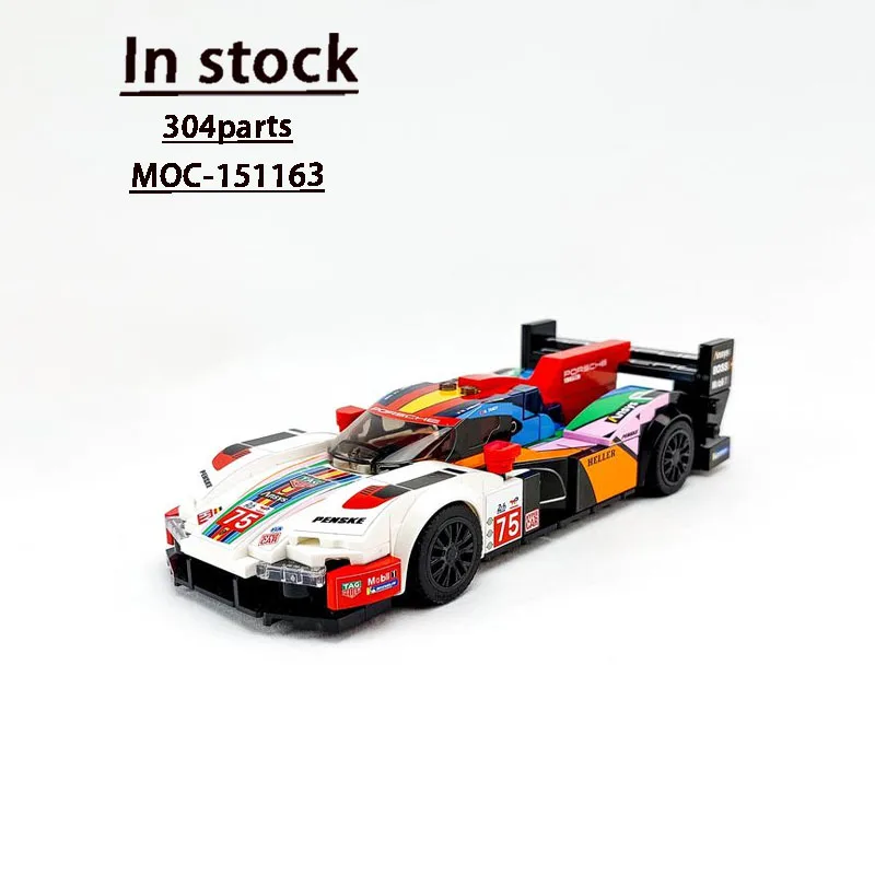 

MOC-151163 Новый культовый спортивный автомобиль, гоночный строительный блок, модель 304, детали MOC, креативный подарок на день рождения, игрушка для мальчиков и детей