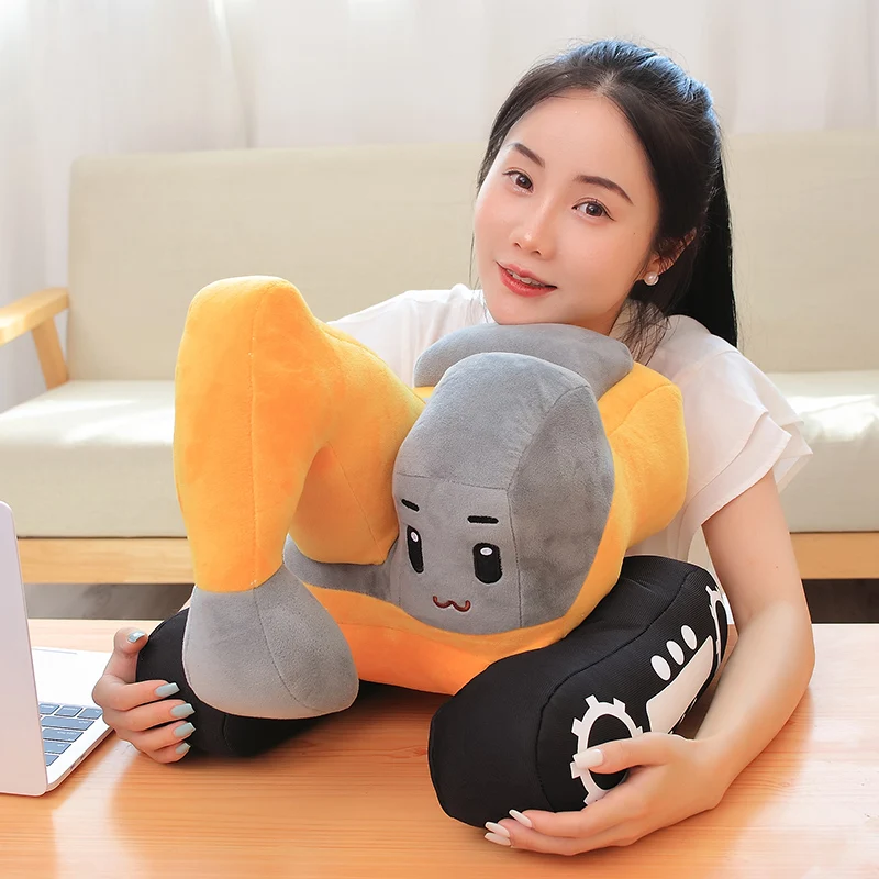 26/38CM New Styles Excavator Plush Toys Stuffed Soft Machine Pillow Doll Kawaii Home Decor Boys Kids Birthday Gifts