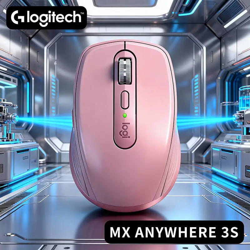 High-Performance Logitech MX Anywhere 3S Mouse - 8K DPI, MagSpeed Hyper-Scroll, USB-C Quick Charge, Travel-Friendly Design