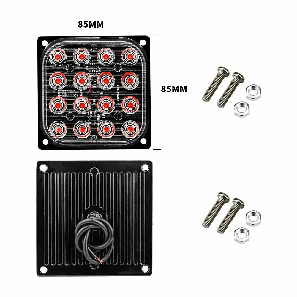 Ultra Slim 16-LED Emergency Warning Strobe Lights Car Motorcycle Side LED Strobe Light 12V24V Grille Flashing Truck Light